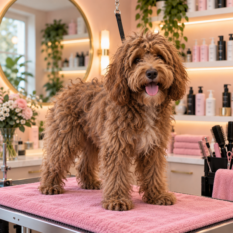 Hond voor de behandeling