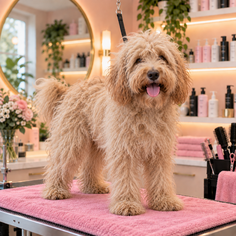 Hond voor de behandeling